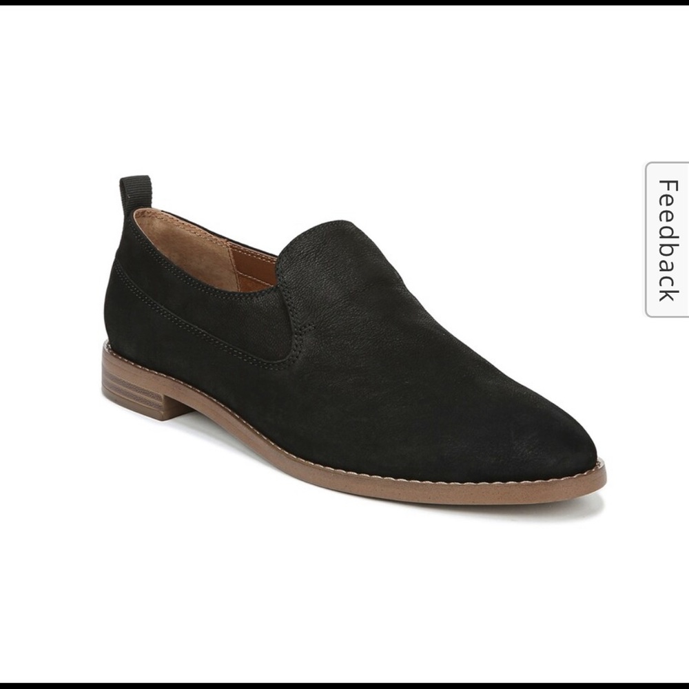 Women’s Franco Sarto Hum Black Suede Loafers 7.5